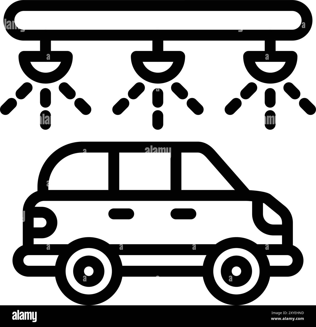 Illustrazione del design dell'icona Vector dell'autolavaggio Illustrazione Vettoriale