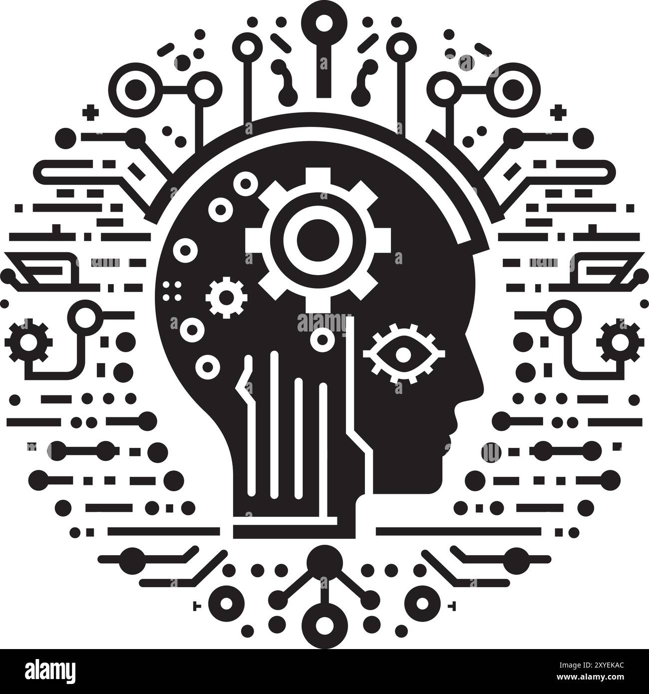 Progettazione vettoriale di Information Communication Technology. Illustrazione Vettoriale