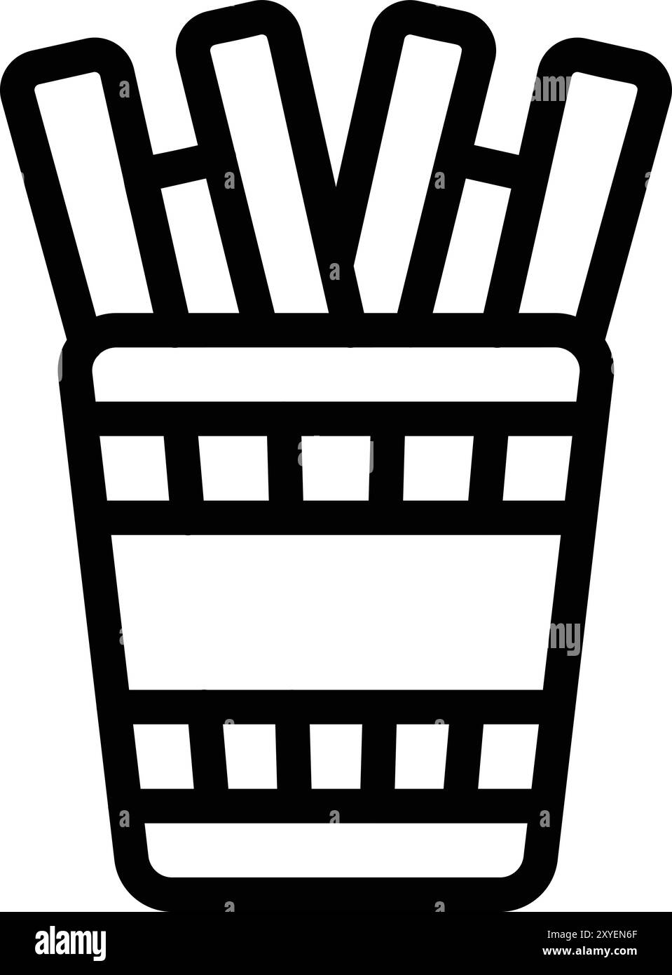 Illustrazione del design dell'icona French Fries Vector Illustrazione Vettoriale