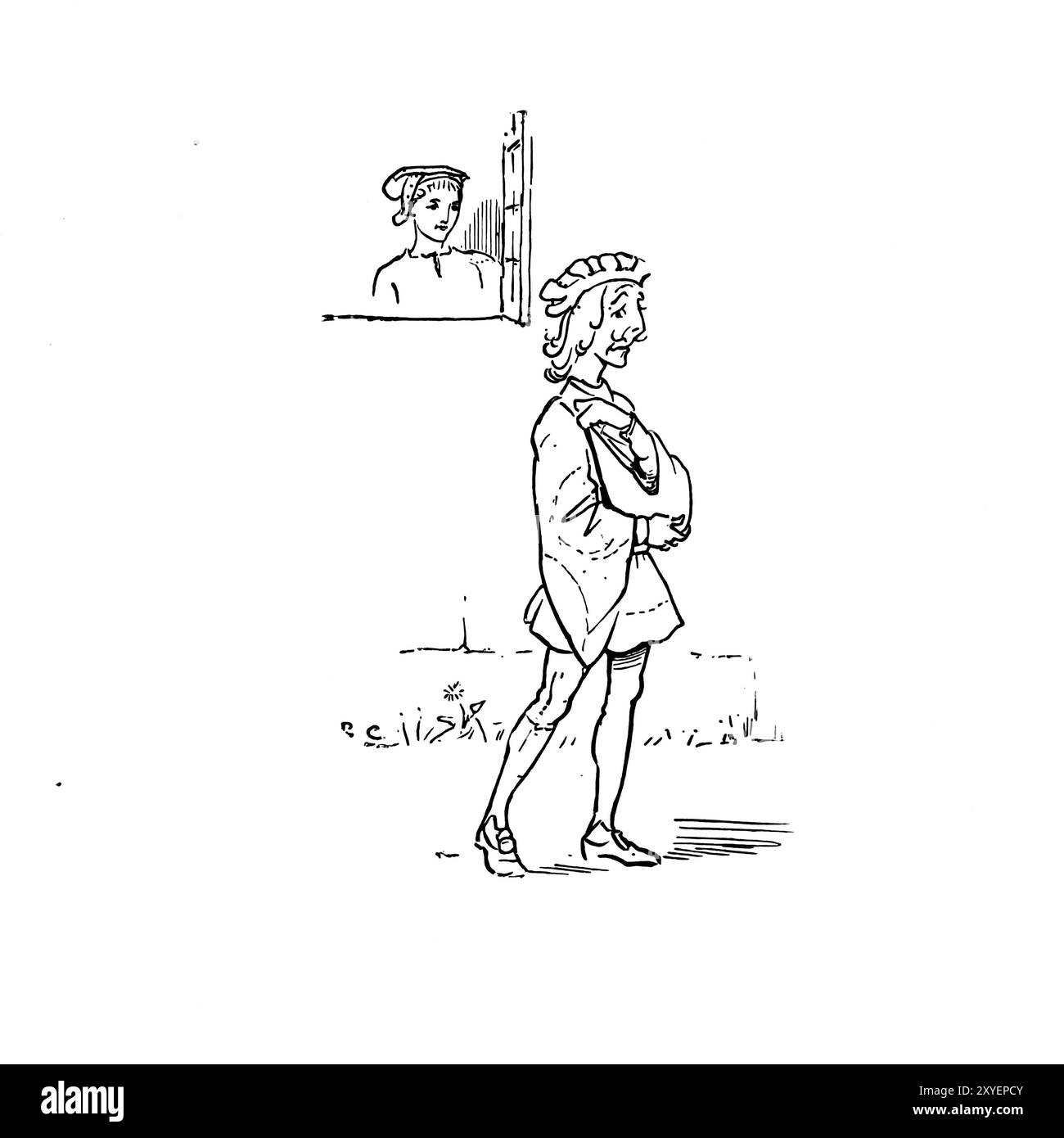 La regina dei cuori di Caldecott, Randolph, 1846-1886, la regina dei cuori / fece alcune crostate, / tutte in un giorno d'estate; / la Knave dei cuori / rubò quelle crostate, / e le portò via pulite. / Il re dei cuori / invocò le crostate, / e picchiò la navata piena di dolore; / la navata dei cuori / riportò le crostate, / e giurò che non avrebbe più rubato. Foto Stock La regina dei cuori di Caldecott, Randolph, 1846-1886, la regina dei cuori / fece alcune crostate, / tutte in un giorno d'estate; / la Knave dei cuori / rubò quelle crostate, / e le portò via pulite. / Il re dei cuori / invocò le crostate, / e picchiò la navata piena di dolore; / la navata dei cuori / riportò le crostate, / e giurò che non avrebbe più rubato. Foto Stock