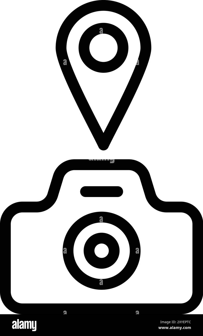 Illustrazione di progettazione dell'icona del vettore di posizione Illustrazione Vettoriale