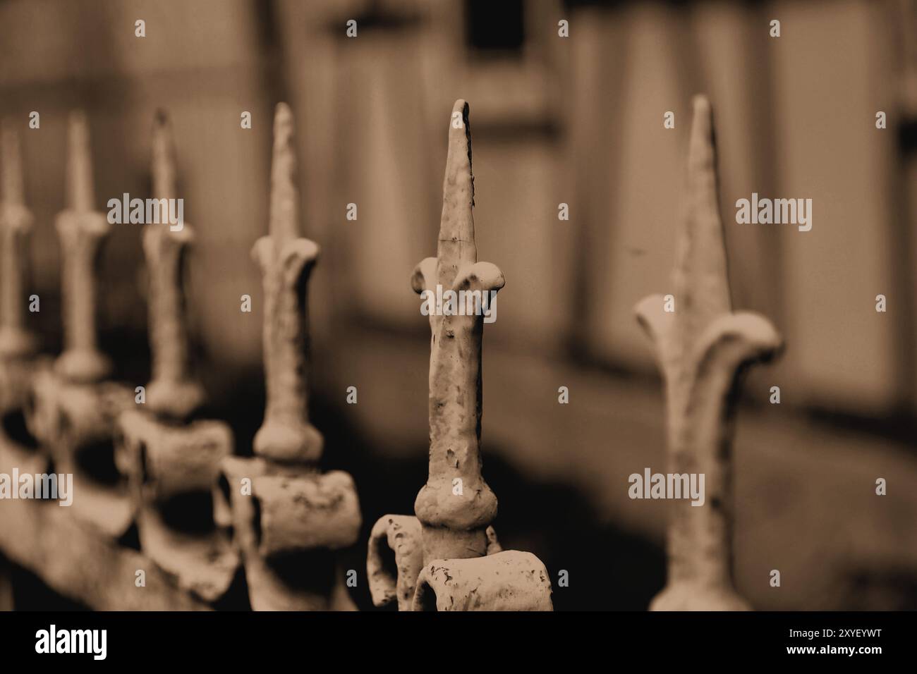 Una vecchia recinzione Foto Stock