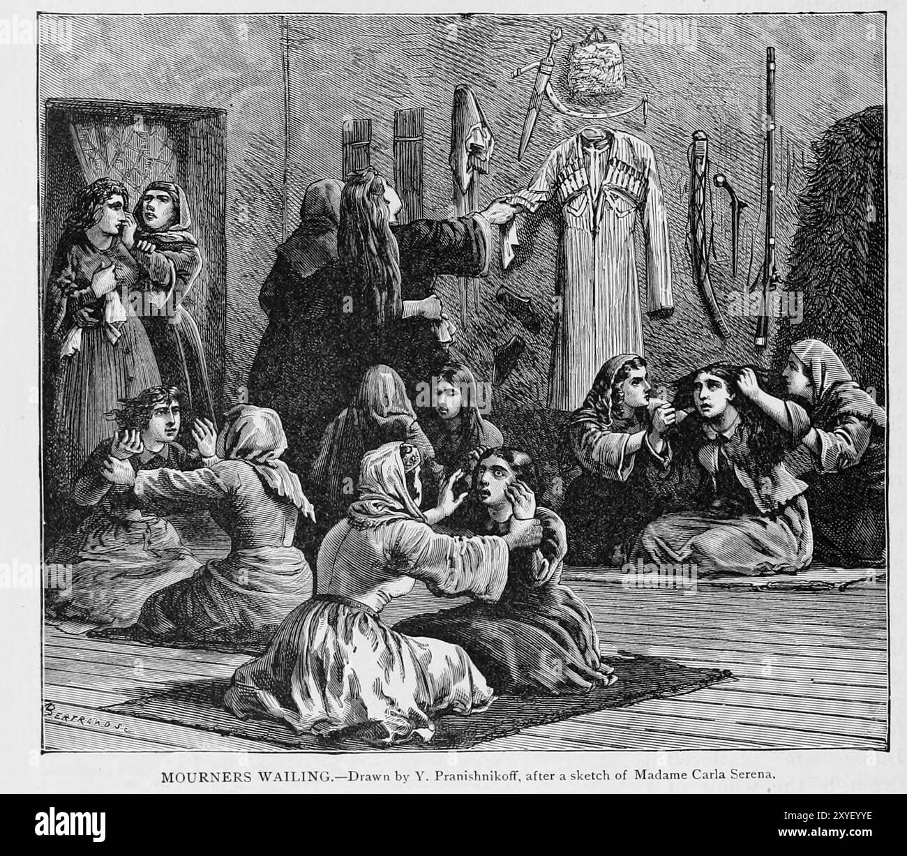 MOURNERS WAILING dal volume II della storia universale di Ridpath di Ridpath, John Clark, 1840-1900 pubblicato nel 1897 Foto Stock