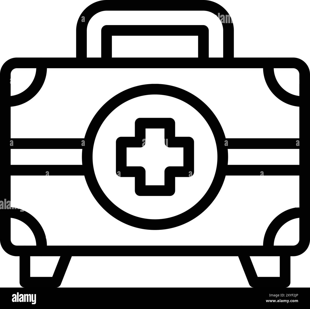 Illustrazione del design dell'icona Vector del kit di pronto soccorso Illustrazione Vettoriale