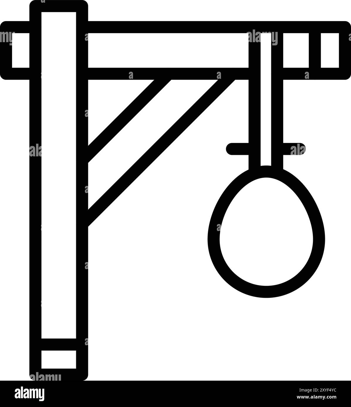 Illustrazione del disegno dell'icona del vettore di forca Illustrazione Vettoriale