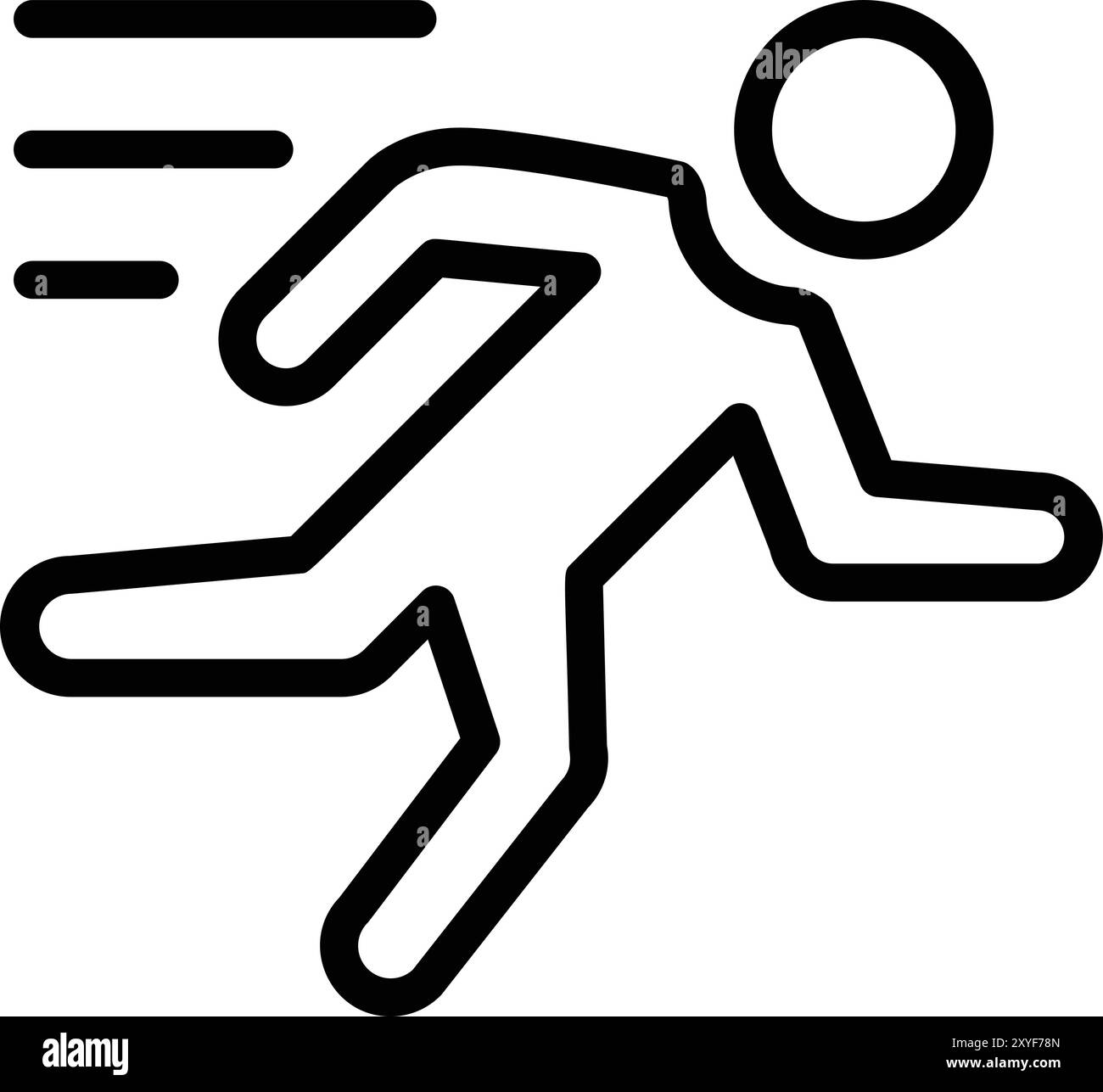Illustrazione del design dell'icona Vector della corsa sportiva Illustrazione Vettoriale