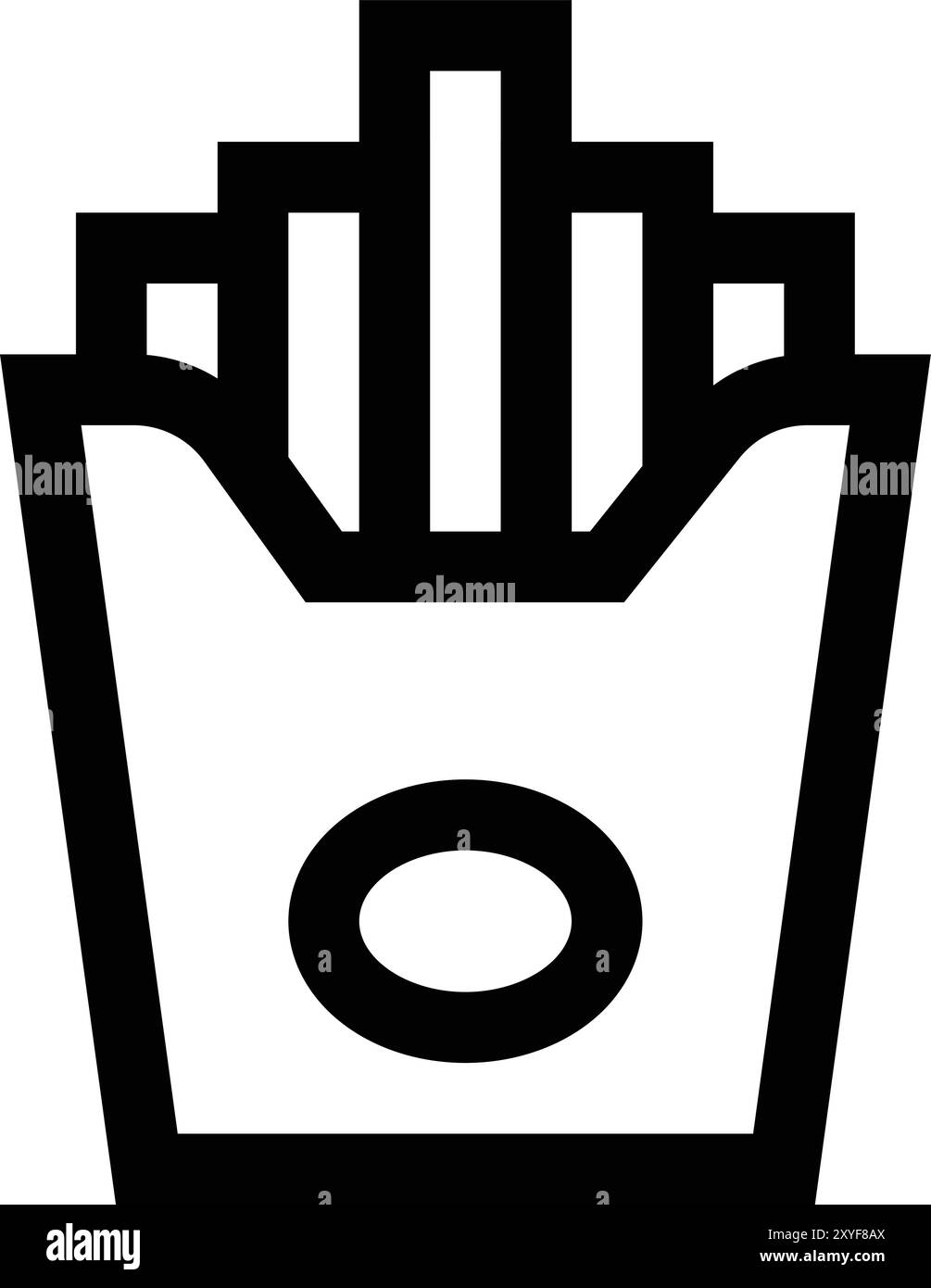 Illustrazione del design dell'icona French Fries Vector Illustrazione Vettoriale