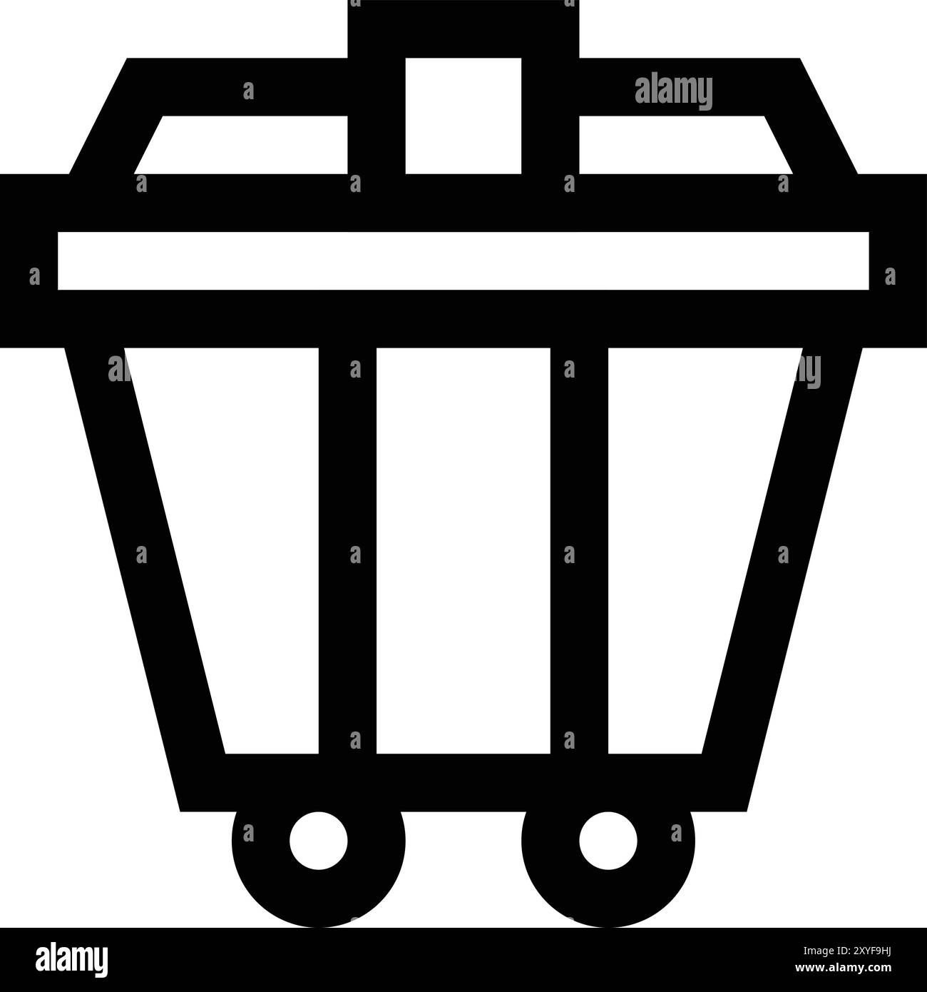 Illustrazione di progettazione dell'icona del vettore dumpster Illustrazione Vettoriale