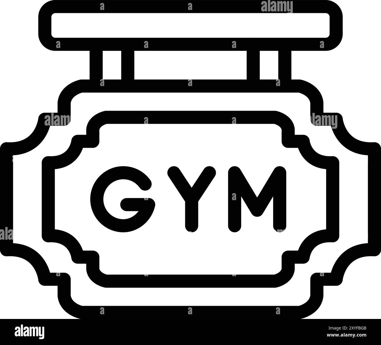 Illustrazione del design dell'icona del vettore della tavola da palestra Illustrazione Vettoriale