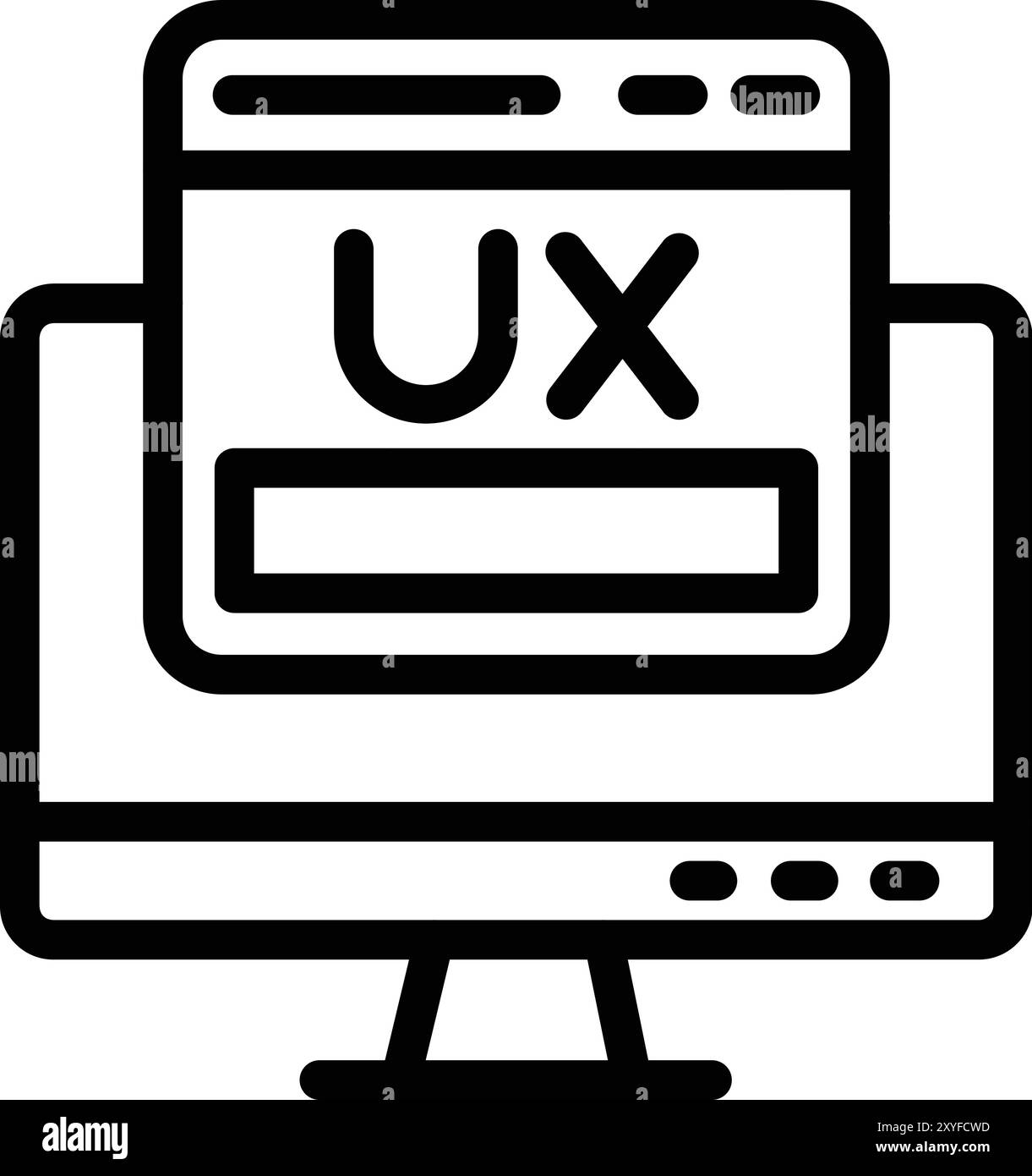 Illustrazione di progettazione dell'icona del vettore UX Illustrazione Vettoriale