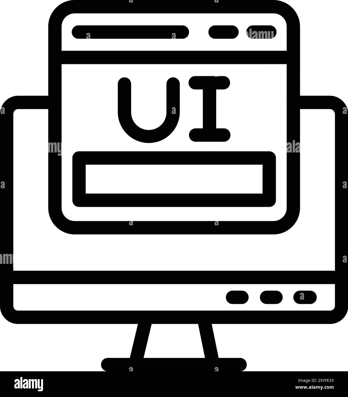 Illustrazione di progettazione dell'icona vettoriale dell'interfaccia utente Illustrazione Vettoriale