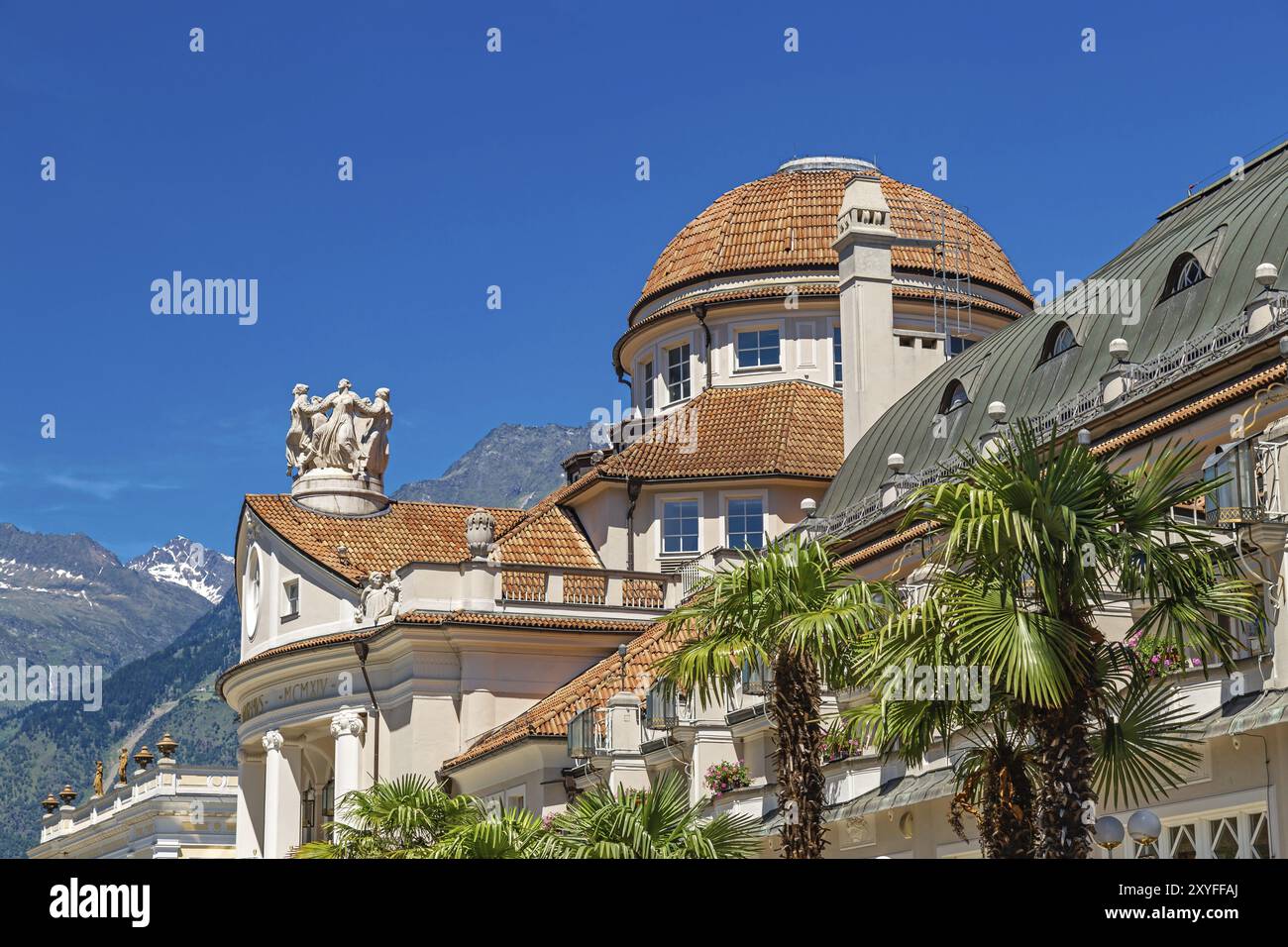 Centro termale a Merano, alto Adige Foto Stock