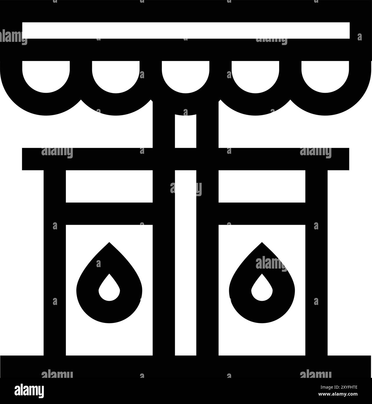 Illustrazione del design dell'icona del vettore di immagazzinamento del carburante Illustrazione Vettoriale
