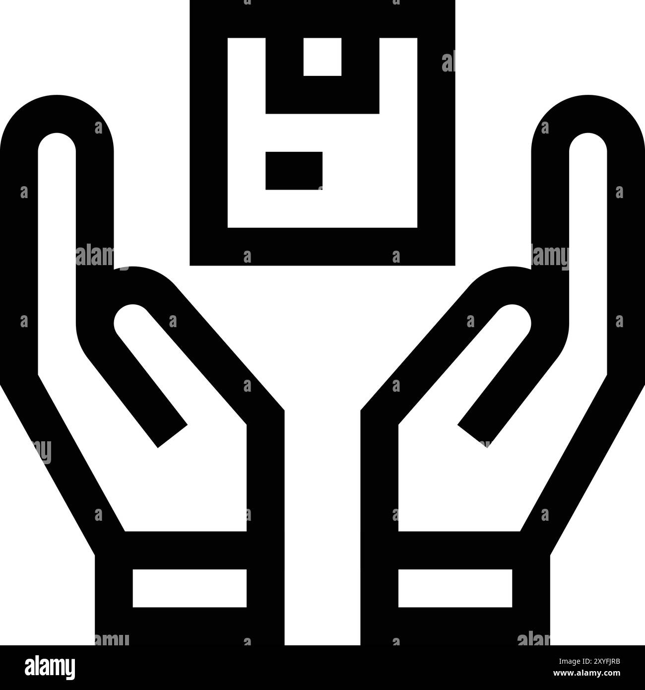 Illustrazione del design dell'icona del vettore per il trattamento dei pacchi Illustrazione Vettoriale