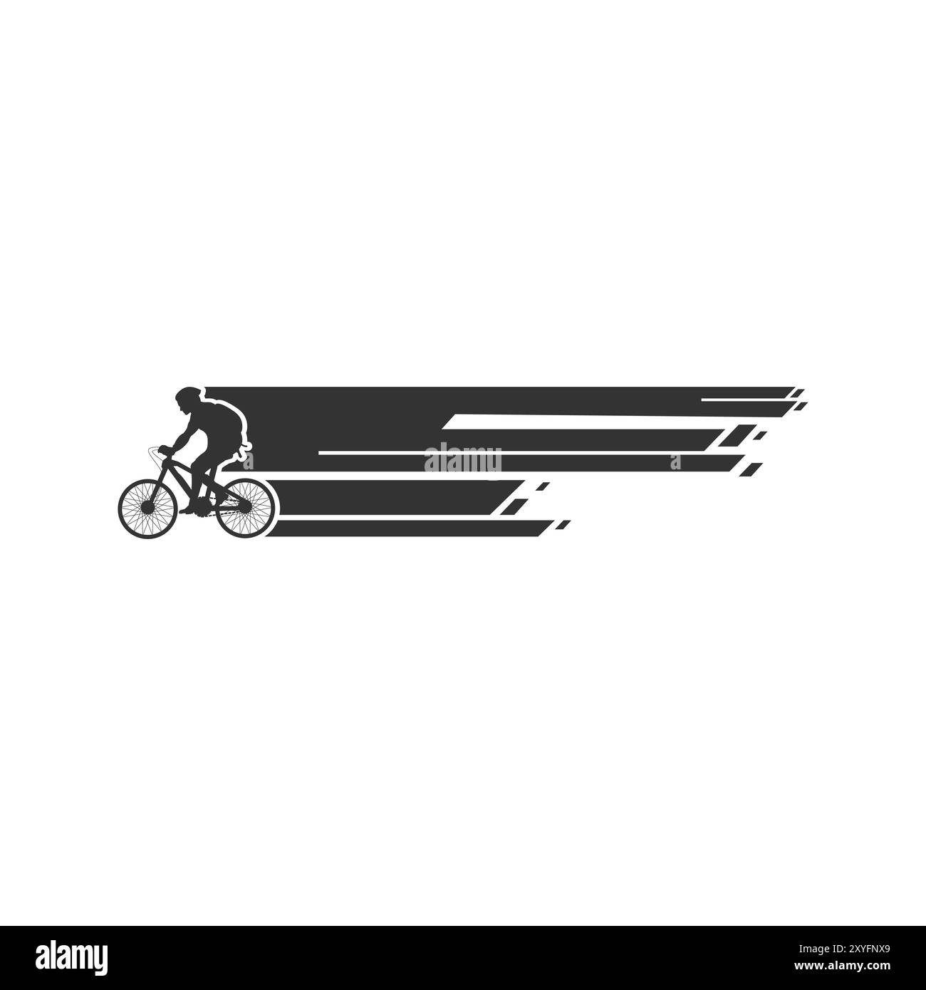 Bicicletta da corsa maschile Fast Man per Sport Club Race Illustration Vector Illustrazione Vettoriale