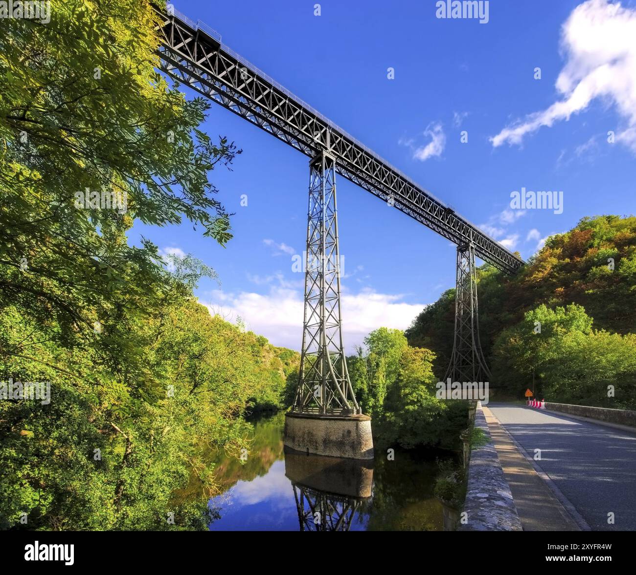 Viaduc de Rouzat a Frankreich, Viaduc de Rouzat in Francia, un famoso ponte in Europa Foto Stock