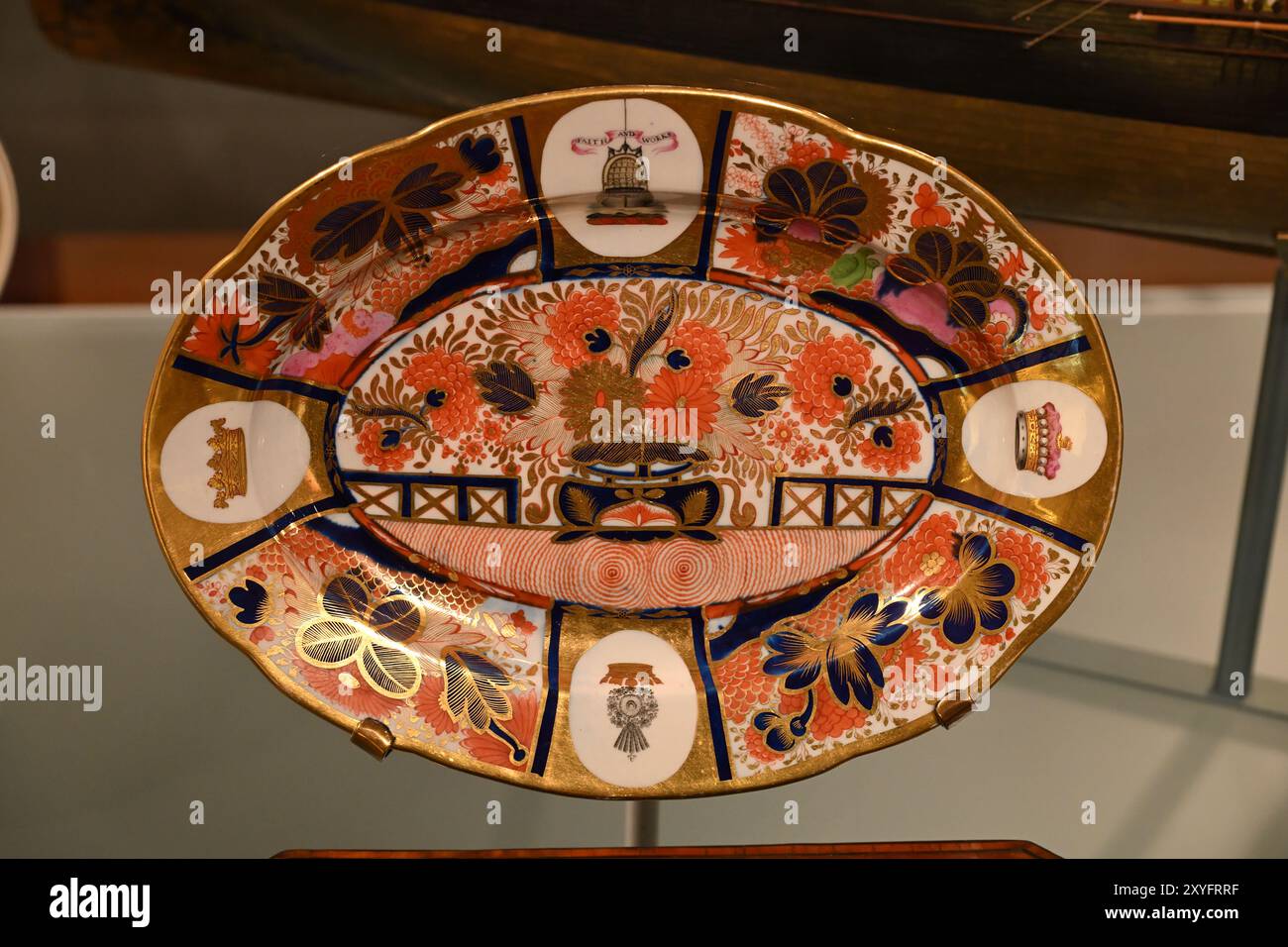 Ceramiche di proprietà di Lord Horatio Nelson in mostra al National Maritime Museum, Greenwich, Londra Foto Stock