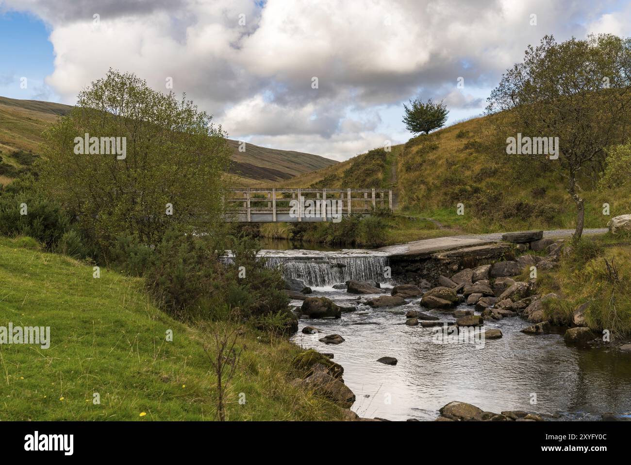 Afon Llúria vicino Ystradfellte in Powys, Wales, Regno Unito Foto Stock