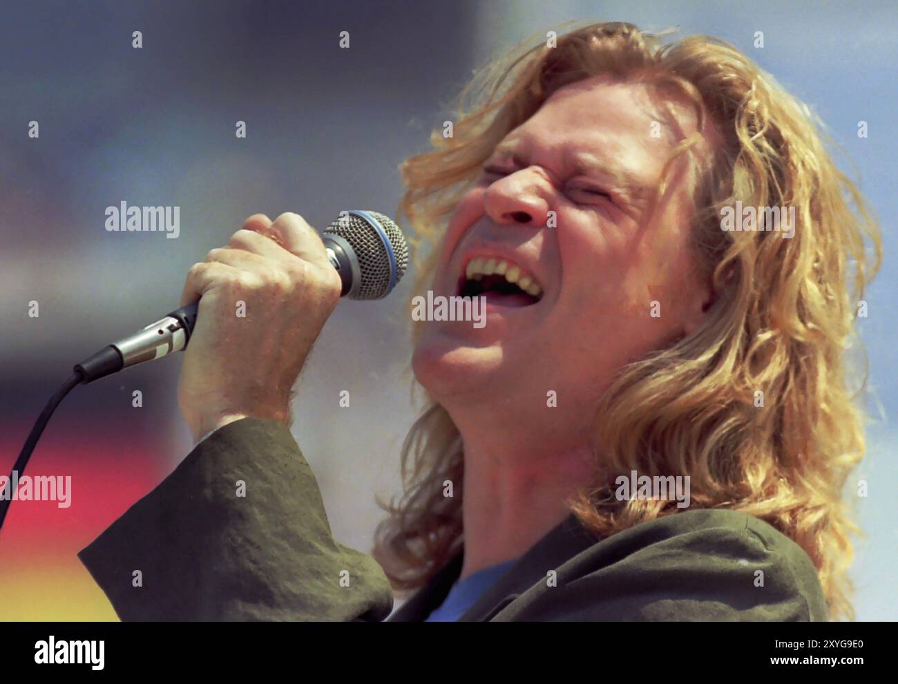 Daryl Hall alle cerimonie di apertura della Coppa del mondo 1994 a Chicago Foto Stock