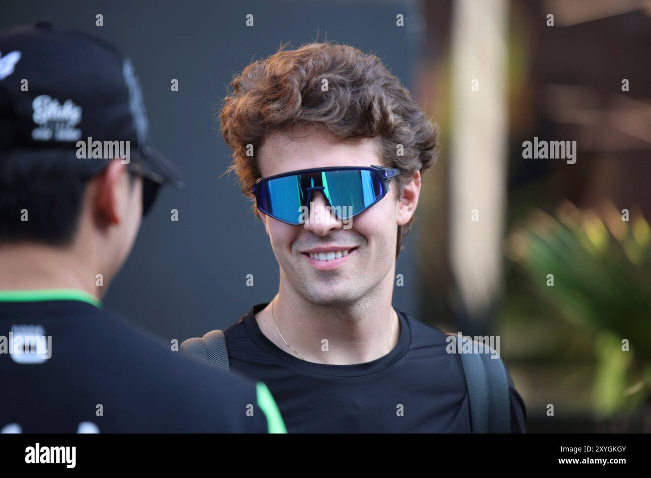 Monza, Italien. 29 agosto 2023. Felipe Drugovich, Aston Martin, Reserve Fahrer, ITA, Formel 1 Weltmeisterschaft, gran Premio d'Italia, autodromo Nazionale Monza, Media Day, 29.08.2024 foto: Eibner-Pressefoto/Annika Graf credito: dpa/Alamy Live News Foto Stock