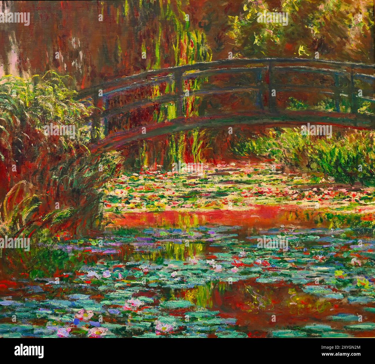 pittura-claude-monet-il-ponte-giapponese-immagini-e-fotografie-stock-ad