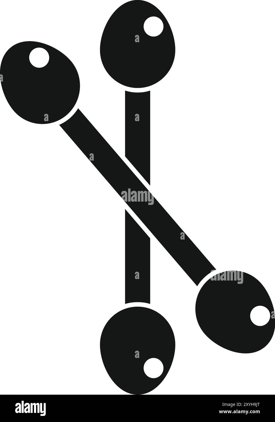 Gemme di cotone che giacciono icona trasversale in stile semplice su sfondo bianco Illustrazione Vettoriale