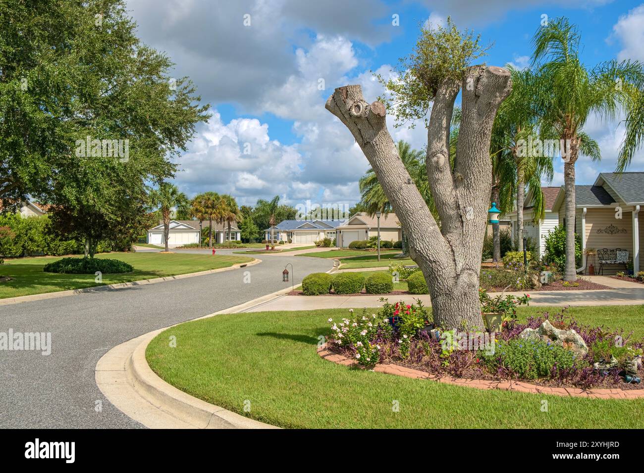 I villaggi sono una comunità residenziale per pensionati che vivono nello stato della Florida. Foto Stock