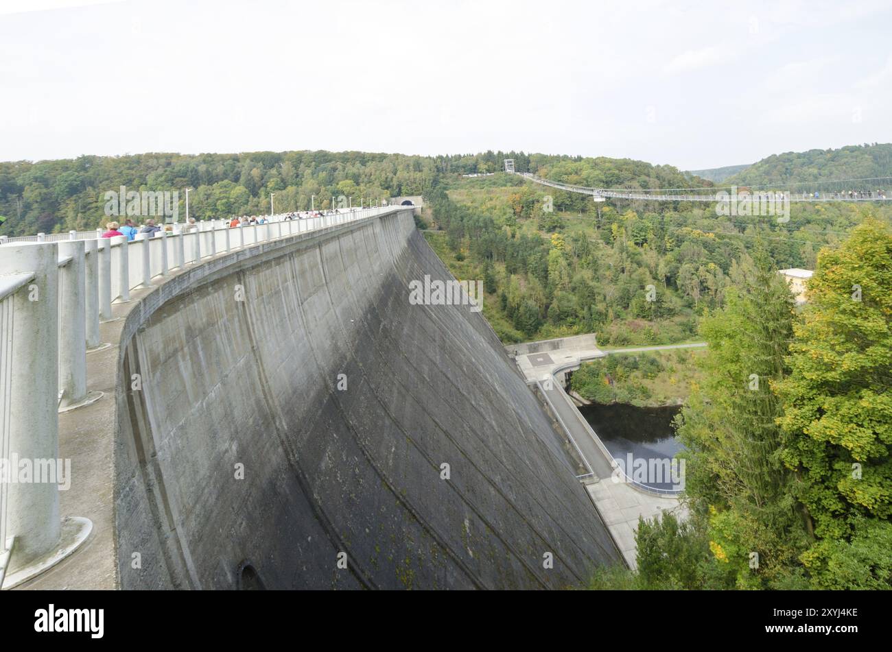 Muro della diga di Rappbode Foto Stock