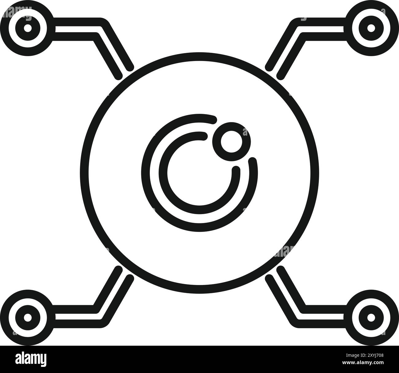 Questa icona vettoriale rappresenta una moneta di criptovaluta, simboleggia il trasferimento di denaro elettronico in un sistema basato su blockchain Illustrazione Vettoriale