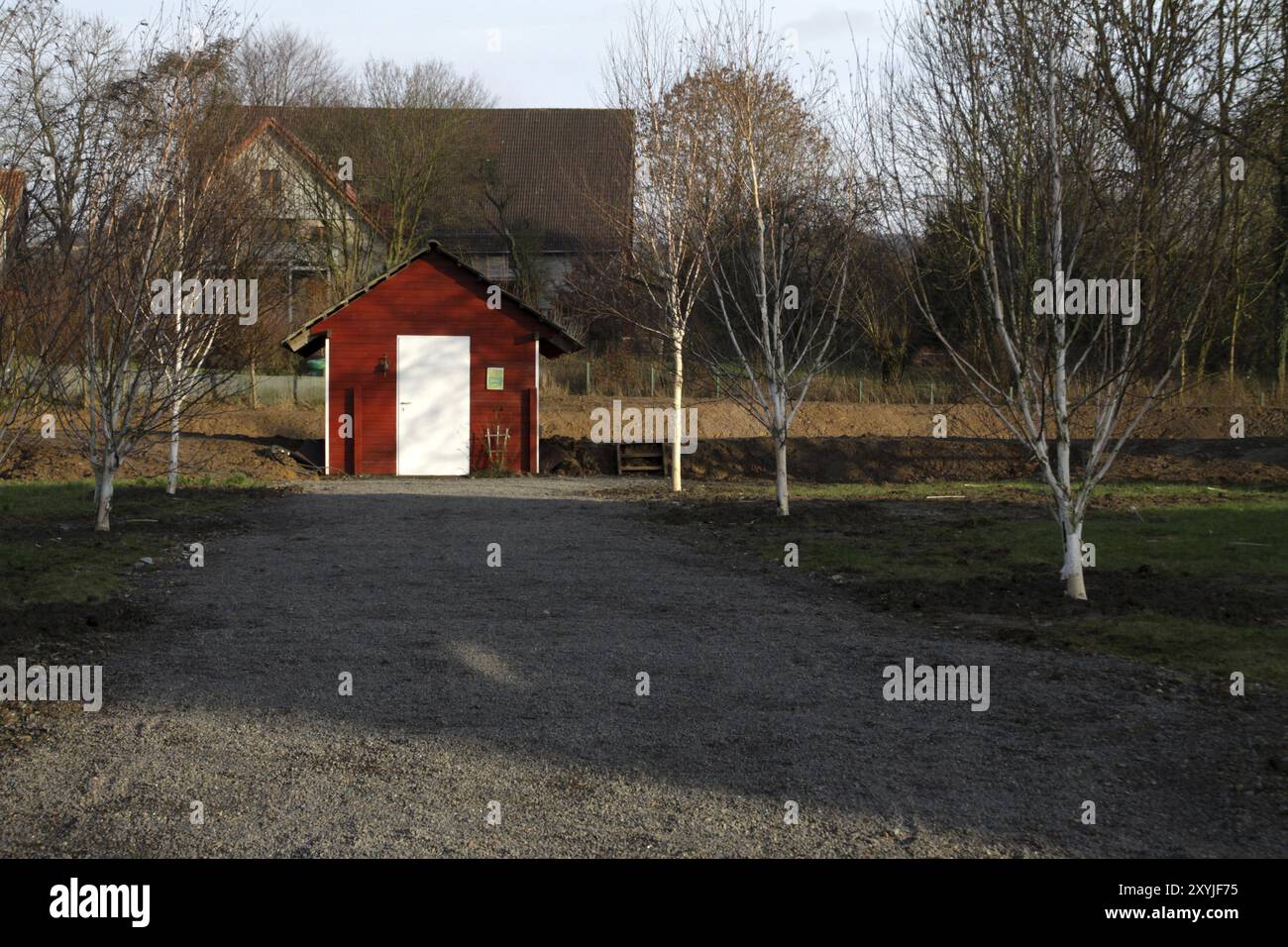 Capannone da giardino a Humfeld Foto Stock