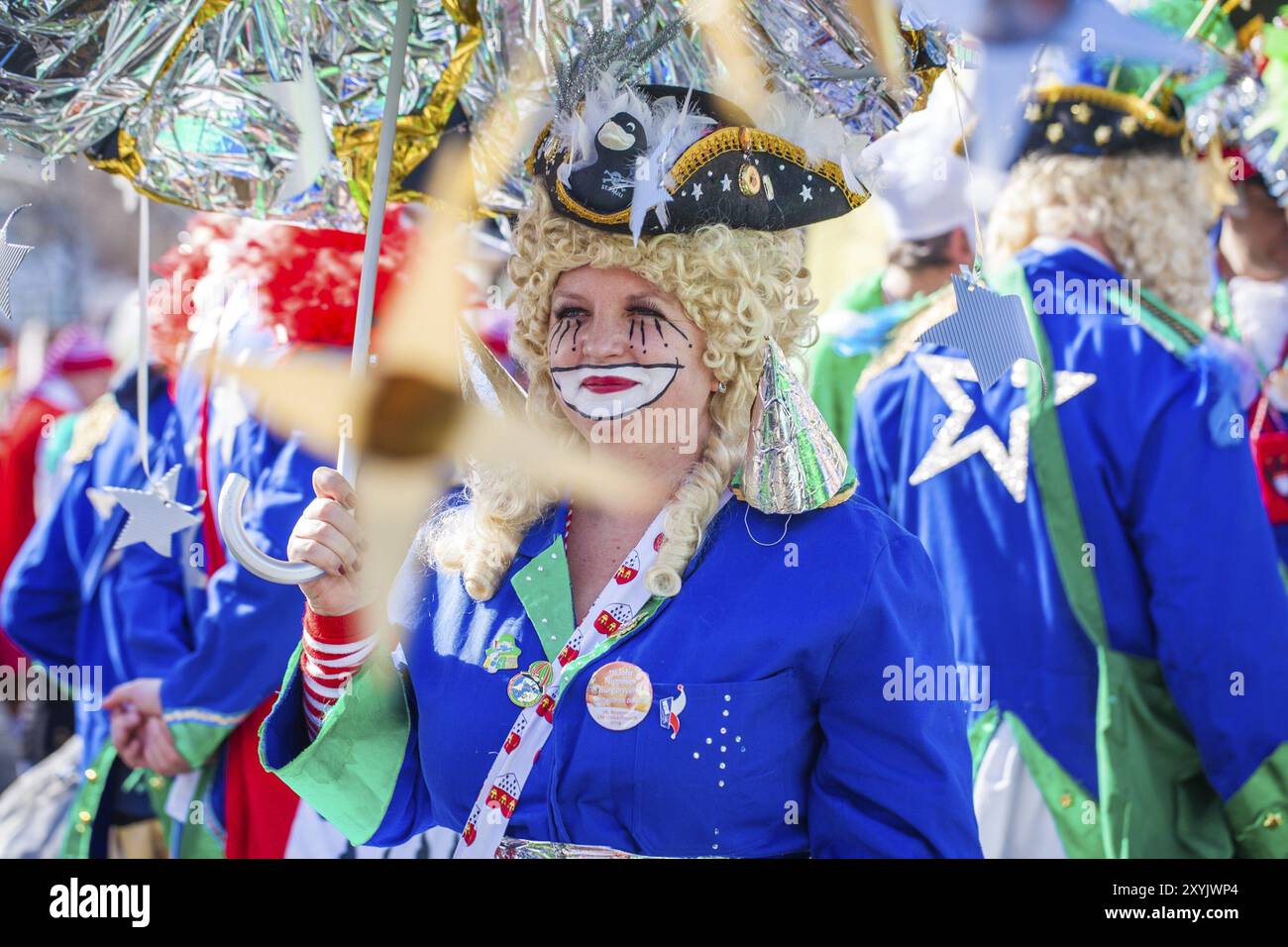 COLONIA, GERMANIA, 04 marzo: Partecipanti alla sfilata di Carnevale del 4 marzo 2014 a Colonia, Germania, Europa Foto Stock