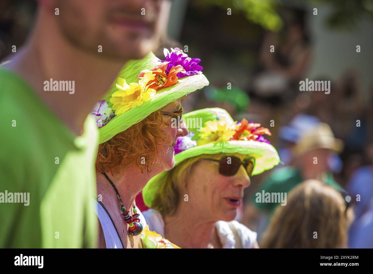BERLINO, 08 GIUGNO: Partecipanti al Carnevale delle Culture. 8 giugno 2014 a Berlino, Germania, Europa Foto Stock