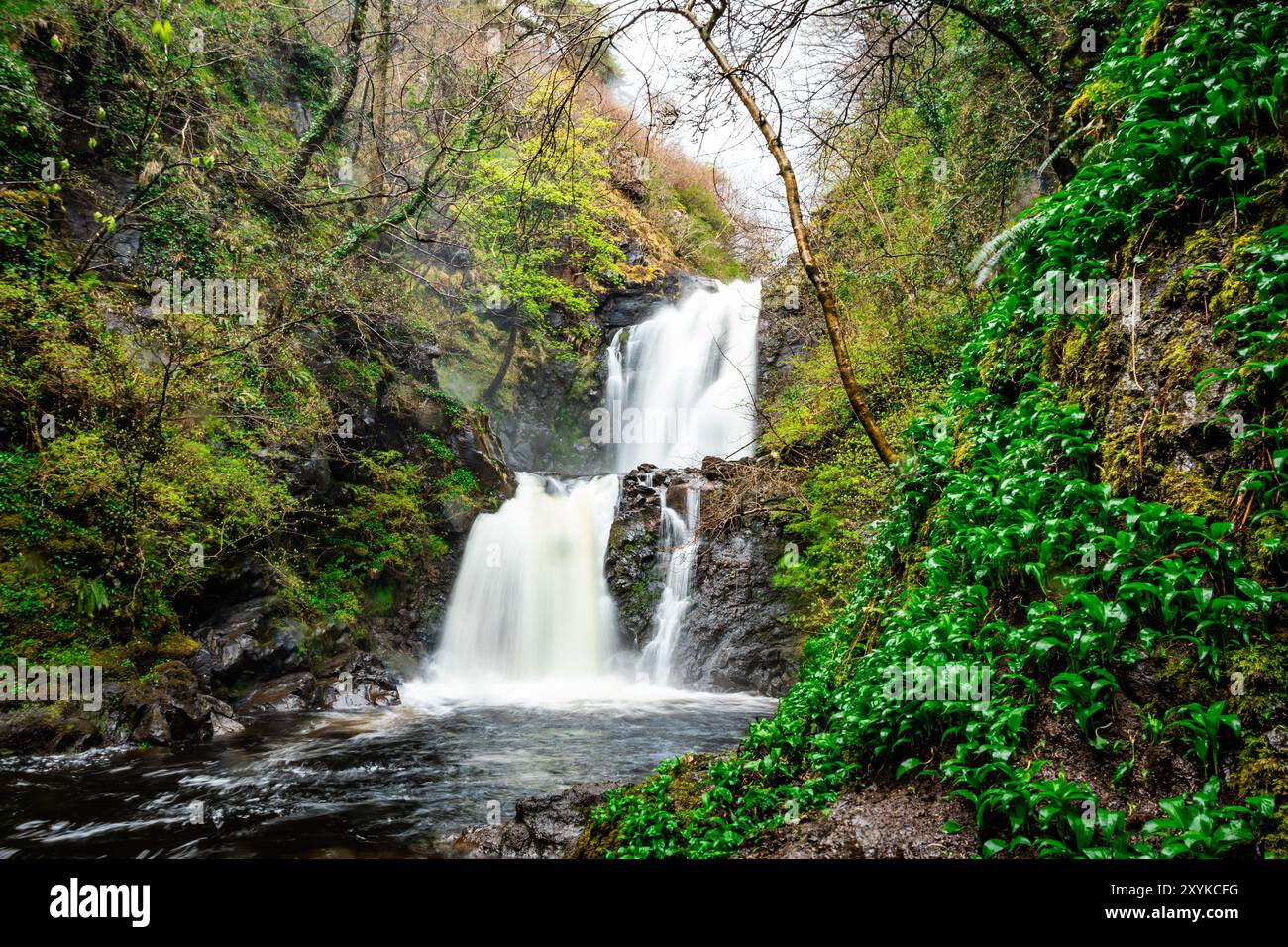 Cascata nell'isola di Uig di Skye Foto Stock