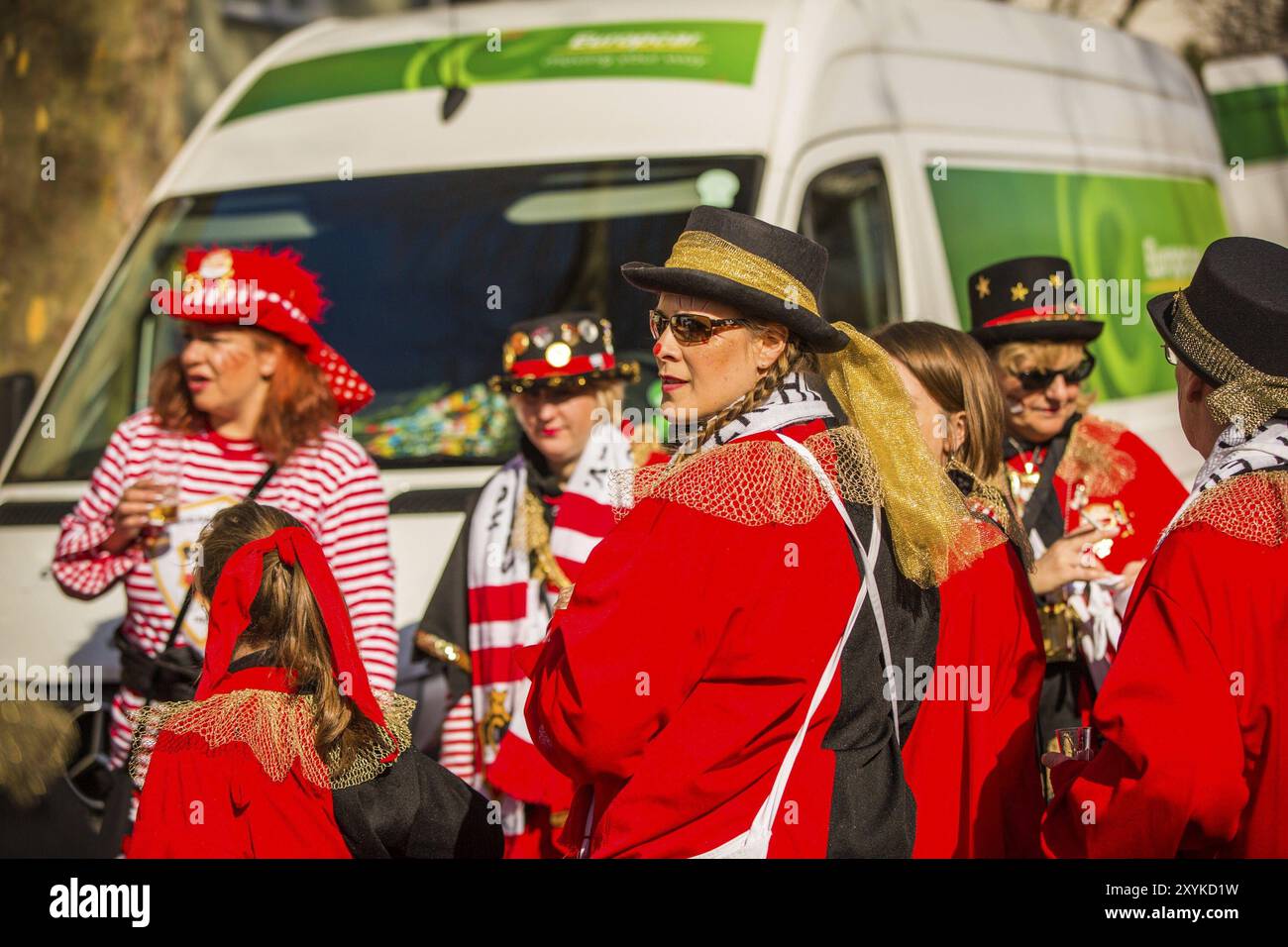 COLONIA, GERMANIA, 04 marzo: Partecipanti alla sfilata di Carnevale del 4 marzo 2014 a Colonia, Germania, Europa Foto Stock
