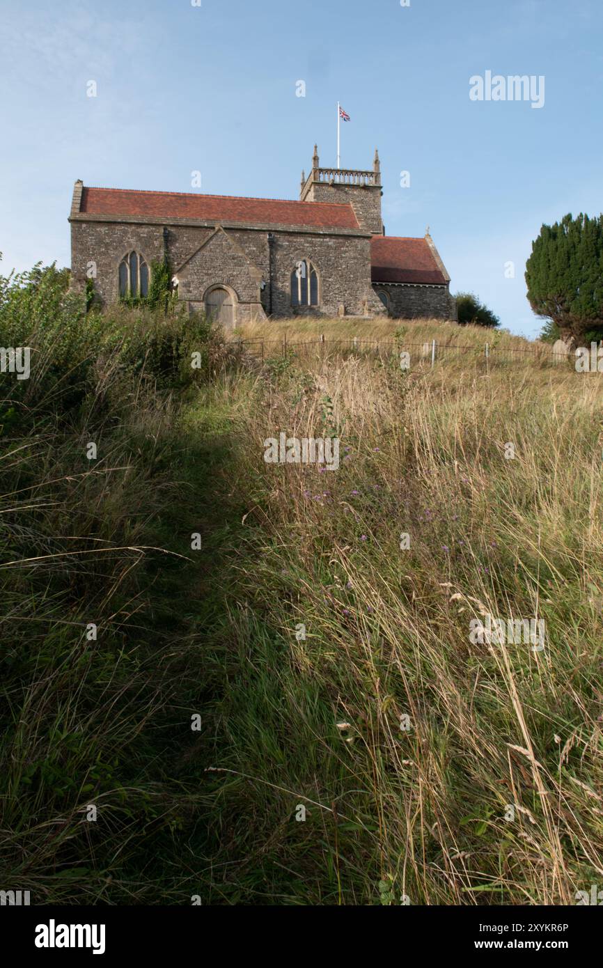 St Arilda's Church, Olbury on Severn, Gloucestershire, Inghilterra Foto Stock