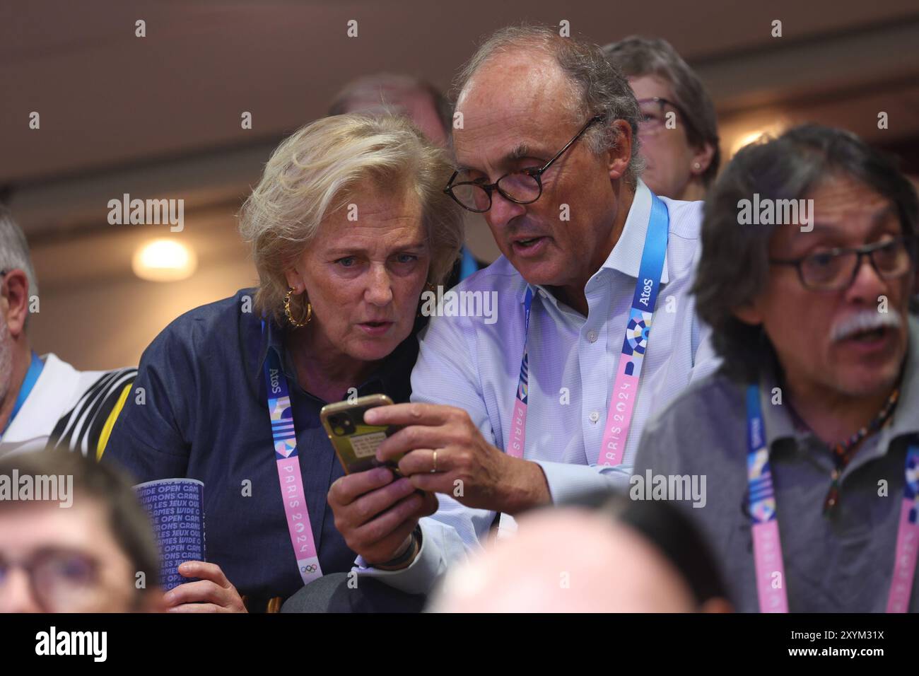 Parigi, Francia. 30 agosto 2024. La Principessa Astrid e il Principe Lorenz partecipano alla qualificazione della pista C2 di tre chilometri di inseguimento nella pista ciclistica maschile, nella seconda giornata dei Giochi Paralimpici estivi 2024 a Parigi, Francia, venerdì 30 agosto 2024. Le 17 Paralimpiadi si svolgeranno dal 28 agosto all'8 settembre 2024 a Parigi. BELGA PHOTO VIRGINIE LEFOUR credito: Belga News Agency/Alamy Live News Foto Stock