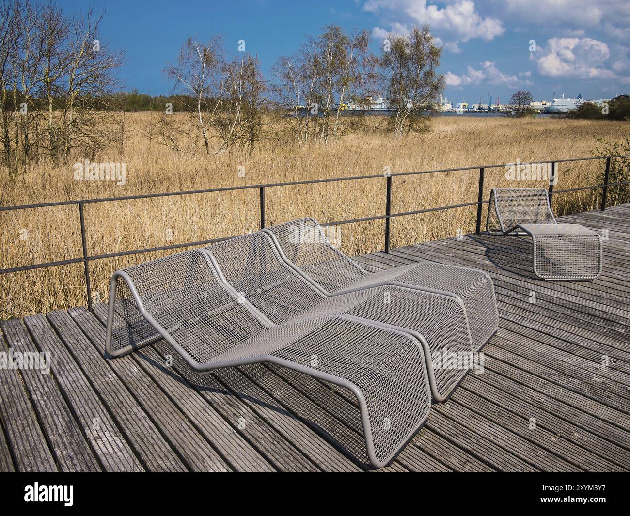 Un luogo di riposo in un parco Foto Stock