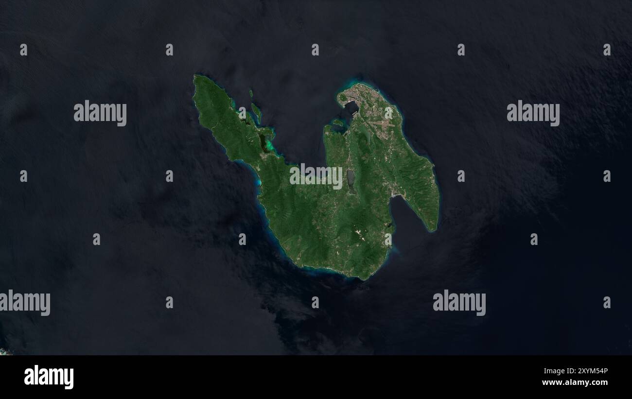 Pulau Weh nel Mare delle Andamane o Birmania su un'immagine satellitare scattata il 21 giugno 2023 Foto Stock