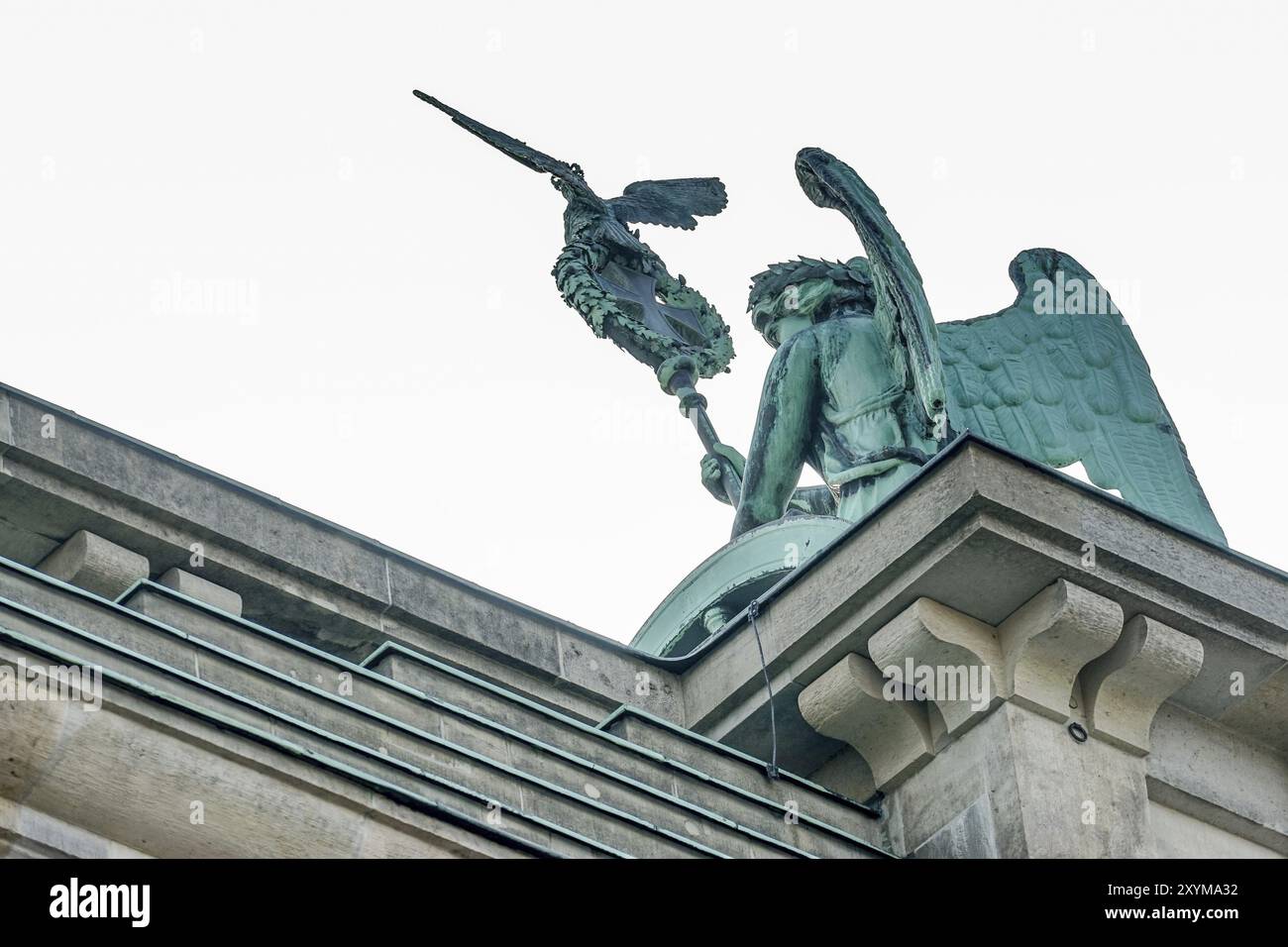 Berlino, Germania, 15 settembre 2014: Primo piano del Monumento alla porta di Brandeburgo a Berlino il 15 settembre 2014, Europa Foto Stock