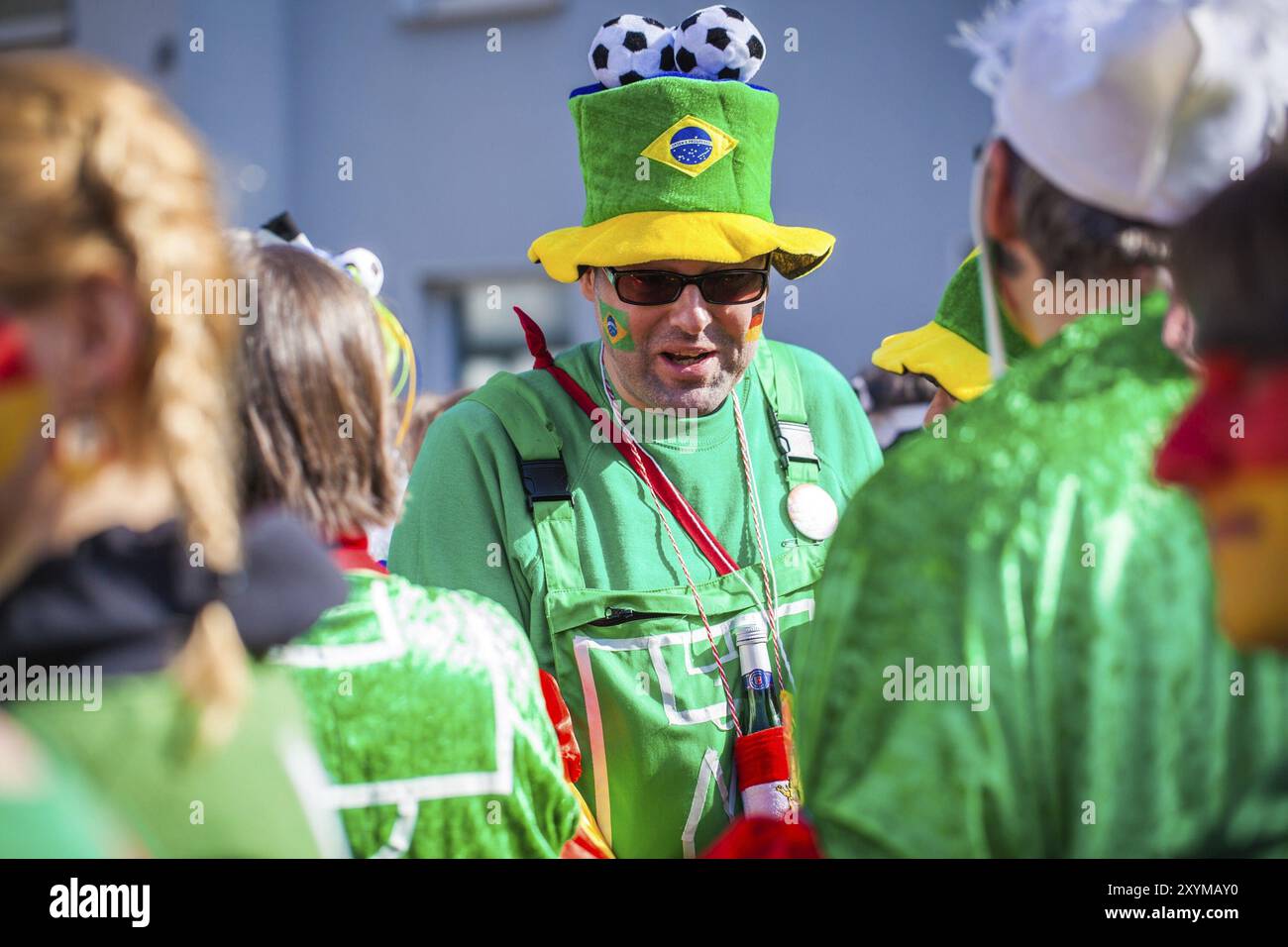 COLONIA, GERMANIA, 04 marzo: Partecipanti alla sfilata di Carnevale del 4 marzo 2014 a Colonia, Germania, Europa Foto Stock