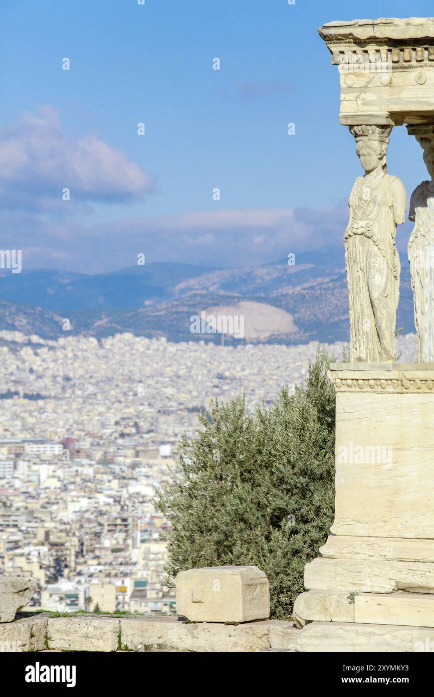 Acropoli del Tempio della Concordia ad Atene Foto Stock
