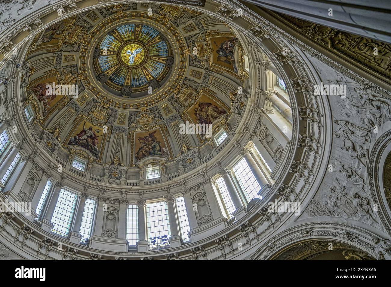 Particolare del soffitto nella cattedrale di Berlino Foto Stock