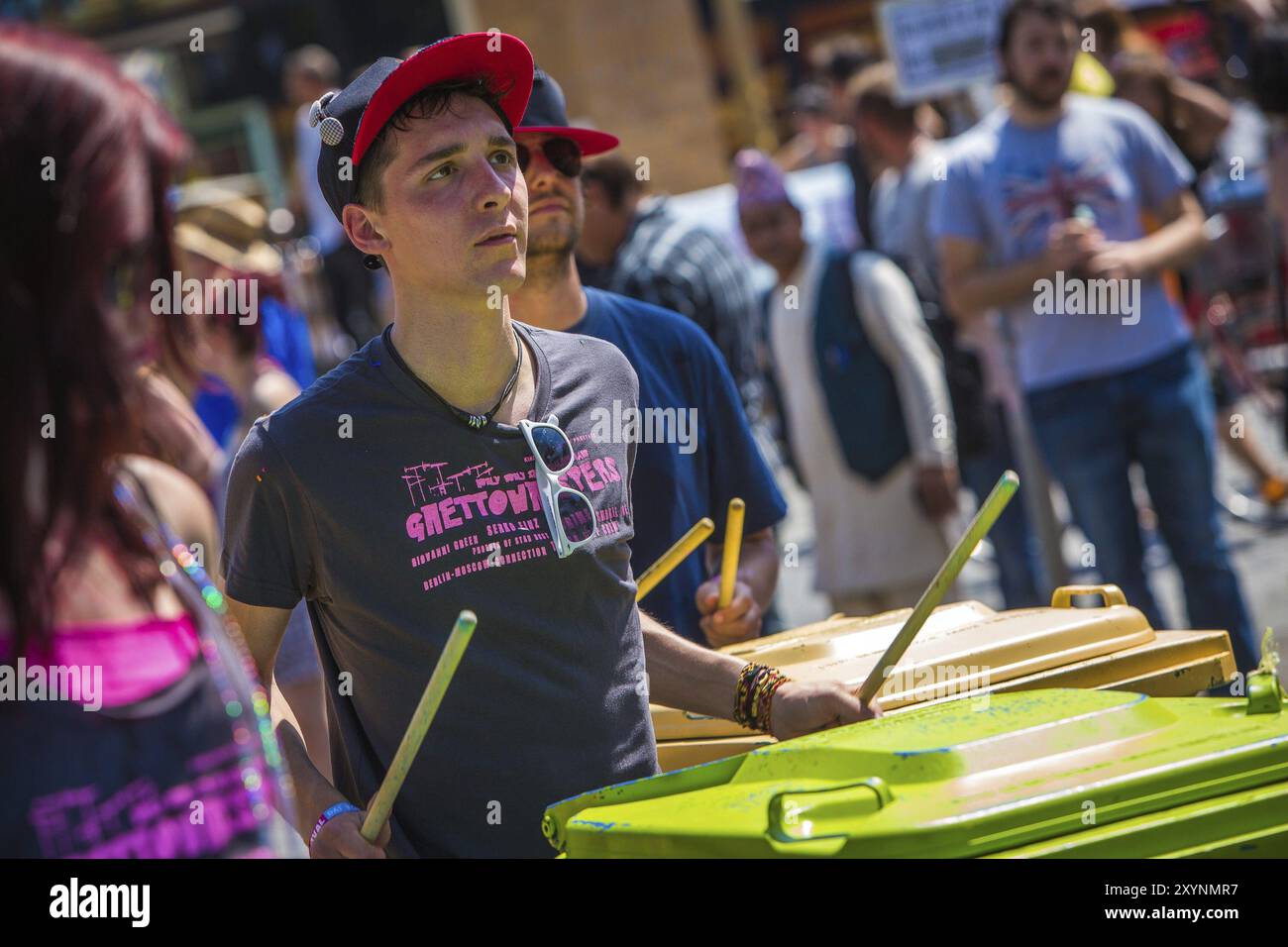 BERLINO, 08 GIUGNO: Partecipanti al Carnevale delle Culture. 8 giugno 2014 a Berlino, Germania, Europa Foto Stock