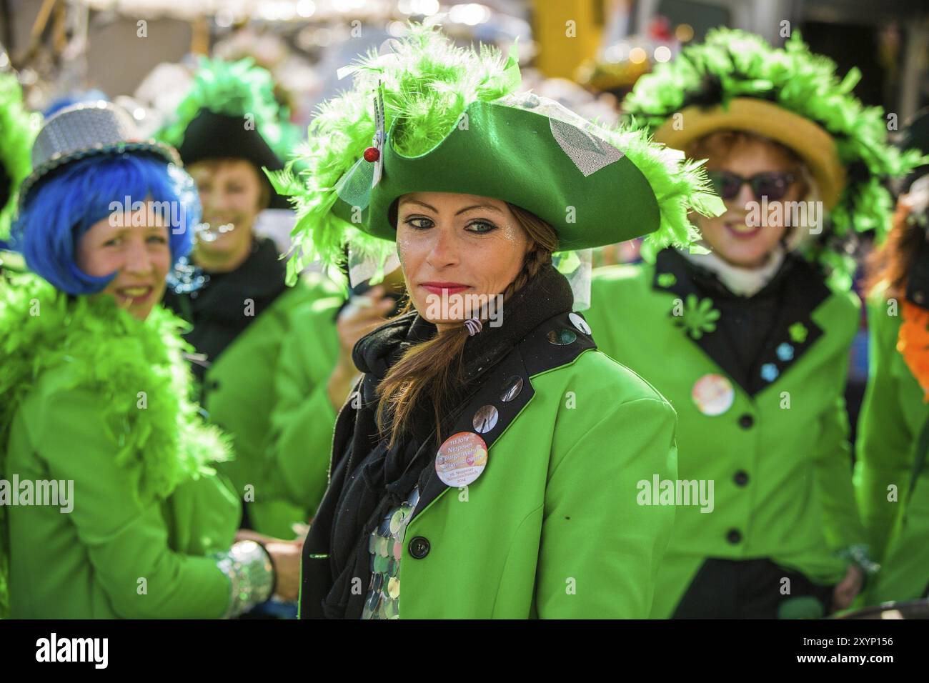 COLONIA, GERMANIA, 04 marzo: Partecipanti alla sfilata di Carnevale del 4 marzo 2014 a Colonia, Germania, Europa Foto Stock