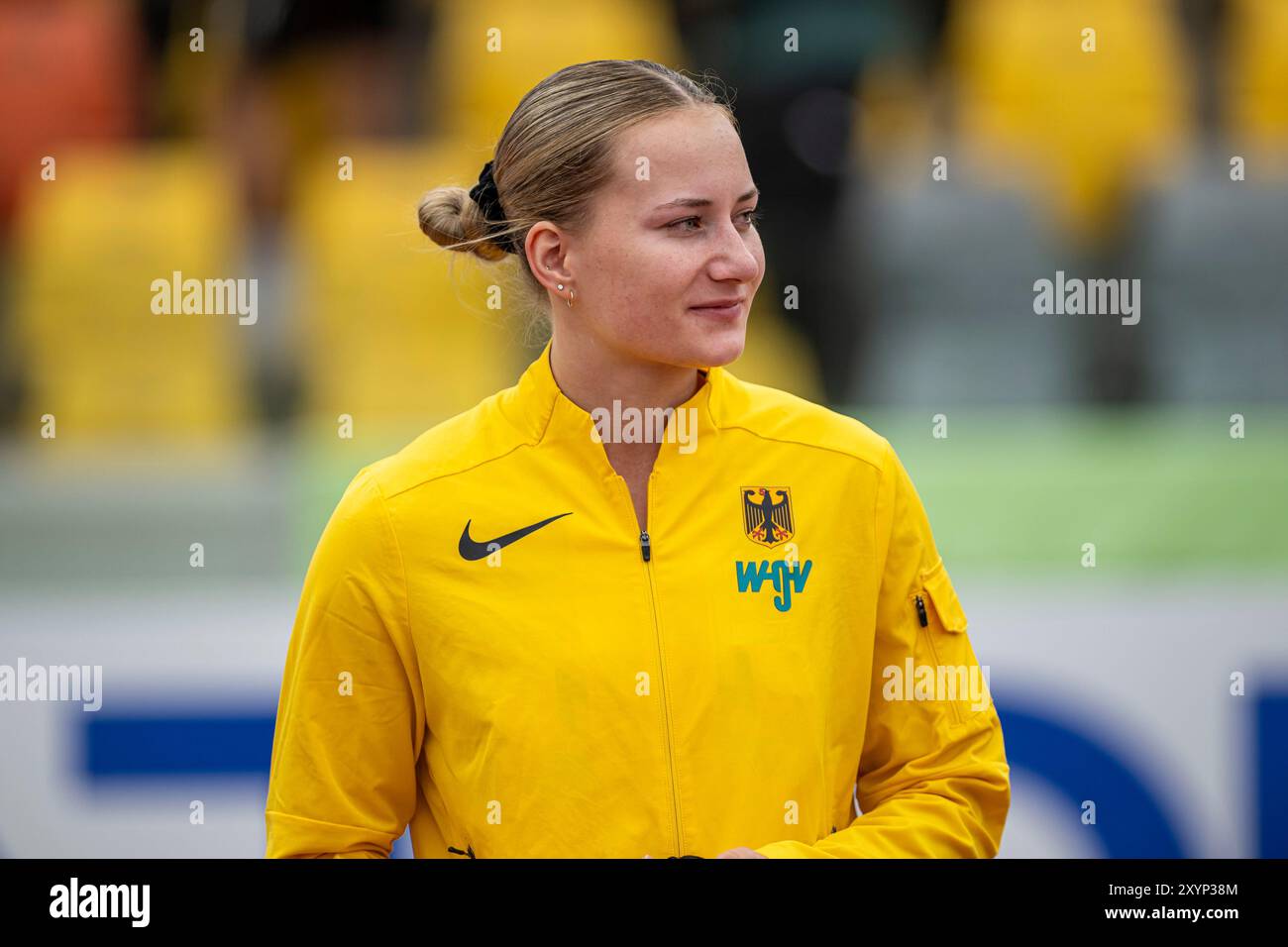 Chantal RIMKE (LC Jena), GERMANIA, Shot Put Women PER, Leichtathletik, Athletics, U20 World Athletics Championships Lima 24, U20 Leichtathletik Weltmeisterschaften, 30.08.2024, foto: Eibner-Pressefoto/Jan Papenfuss Foto Stock