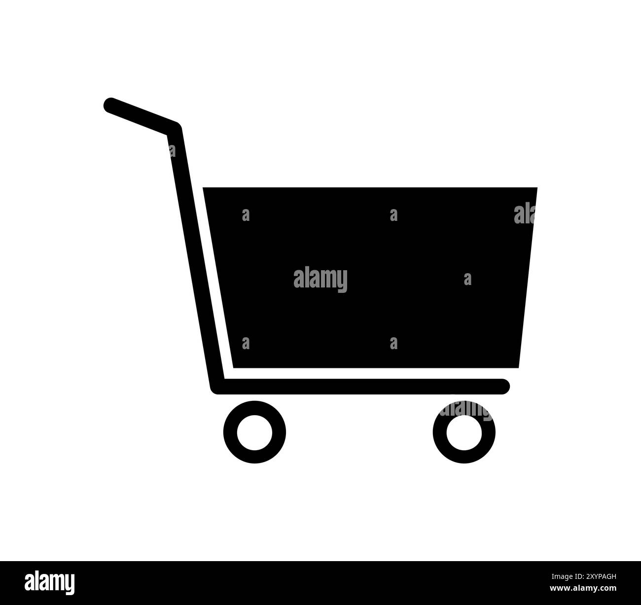 Icona del carrello illustrata in vettore su sfondo bianco Foto Stock