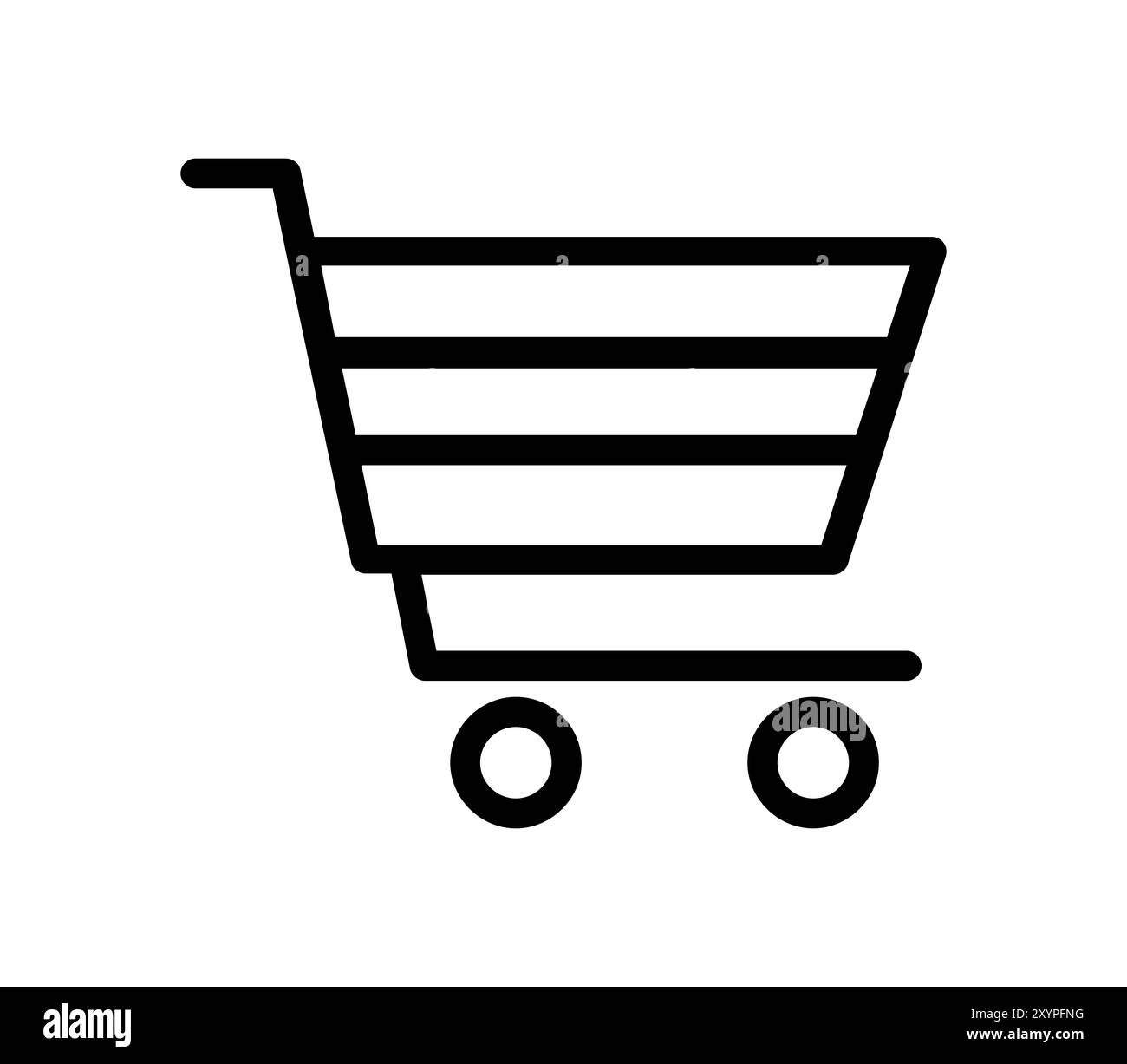 Icona del carrello illustrata in vettore su sfondo bianco Foto Stock