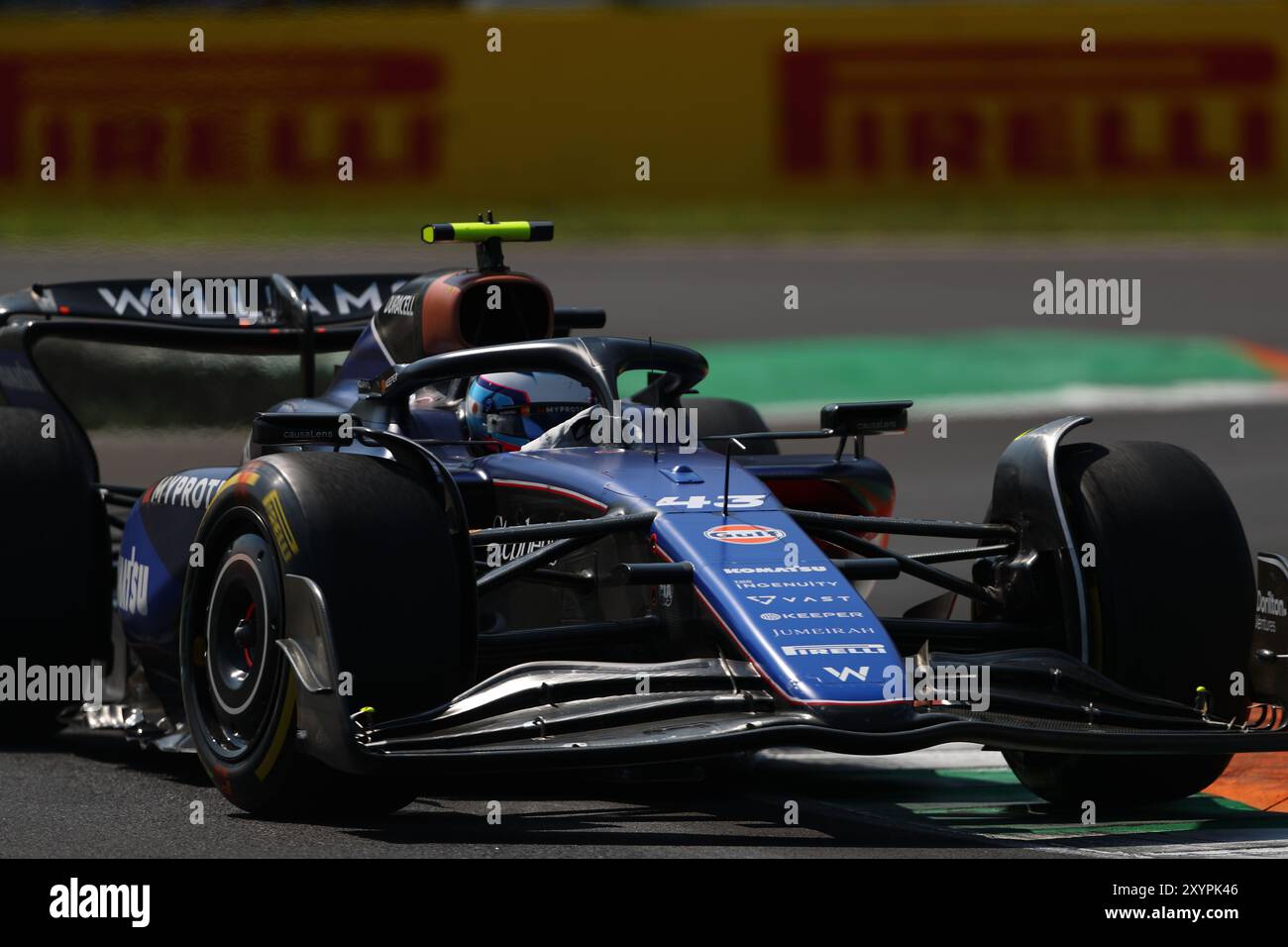 Franco Colapinto (ARG) - Williams Racing - Williams FW46 - Mercedes durante la sessione di prove libere, ago 30, di Formula 1 Pirelli Gran Premio d'Italia 2024, in programma presso l'autodromo Nazionale di Monza di Monza (MB) Italia - ago 29 al 1 settembre 2024 crediti: Alessio De Marco/Alamy Live News Foto Stock