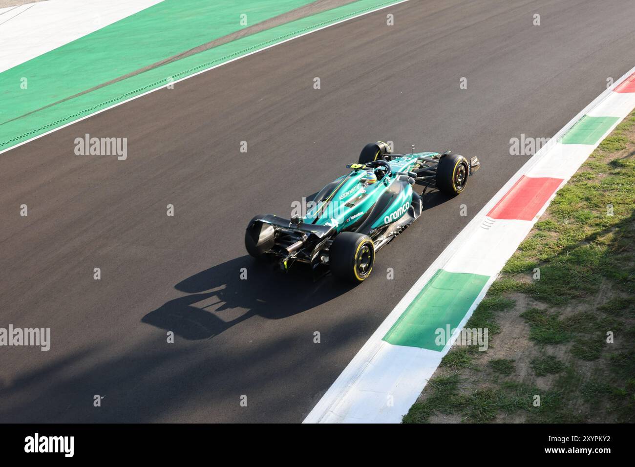 14Fernando Alonso (Aston Martin Aramco Formula One Team, #14), ITA, Formel 1 Weltmeisterschaft, Gran Premio d'Italia, Freies Training 2, 30.08.2024 foto: Eibner-Pressefoto/Annika Graf Foto Stock