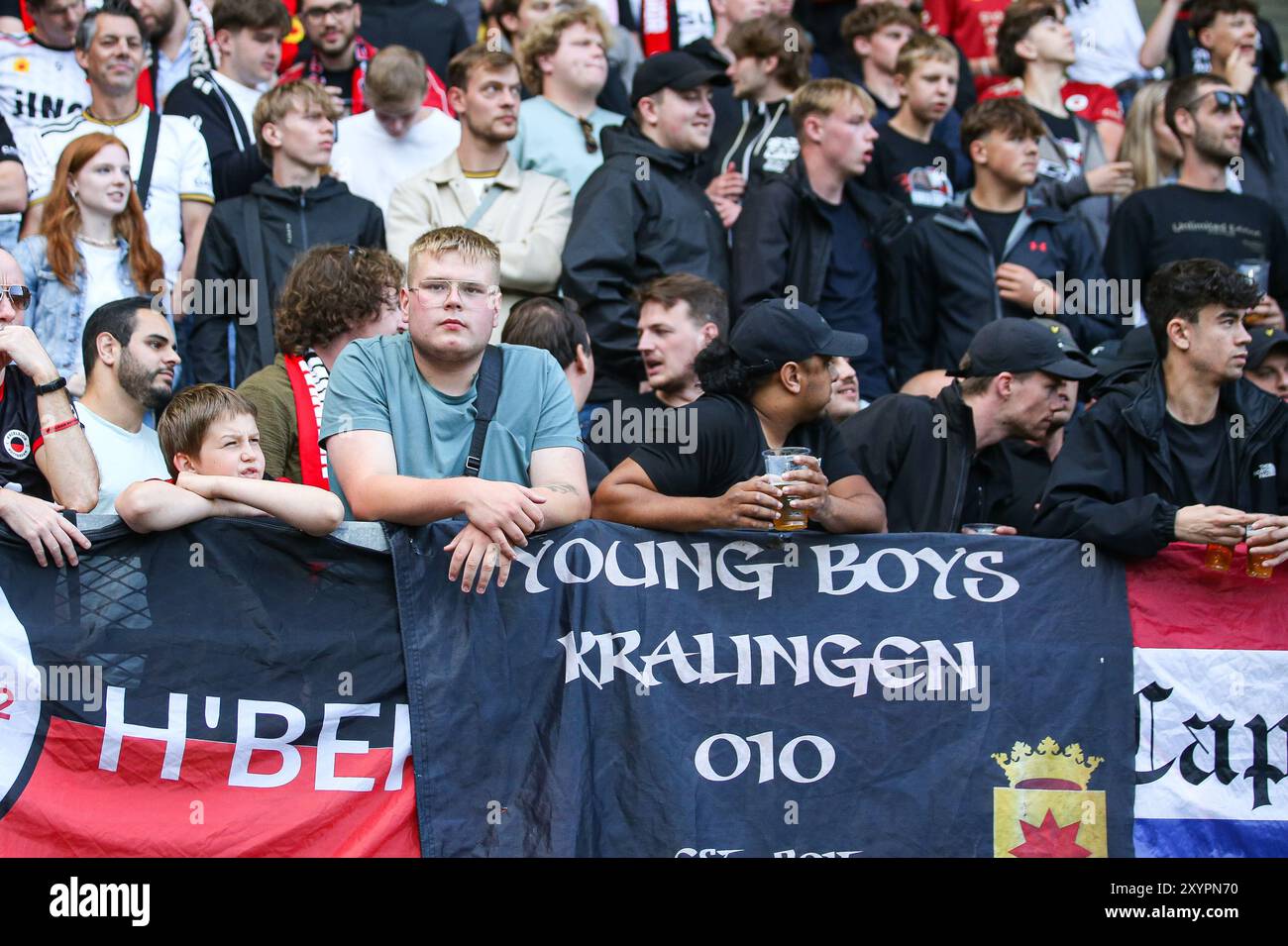 DEN HAAG, 31-8-2024, Bingoal Stadion, prima divisione olandese, stagione 24/25, ADO Den Haag - Excelsior Rotterdam, tifosi Excelsior crediti: Pro Shots/Alamy Live News Foto Stock